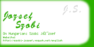 jozsef szobi business card
